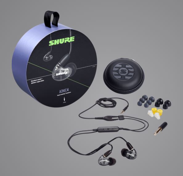  SHURE AONIC 4 – SE42HY**+UNI-EFS - הסדרה החדשה של אוזניות קוויות בצבעי לבן\שחור. עם כבל  RMCE- UNI 